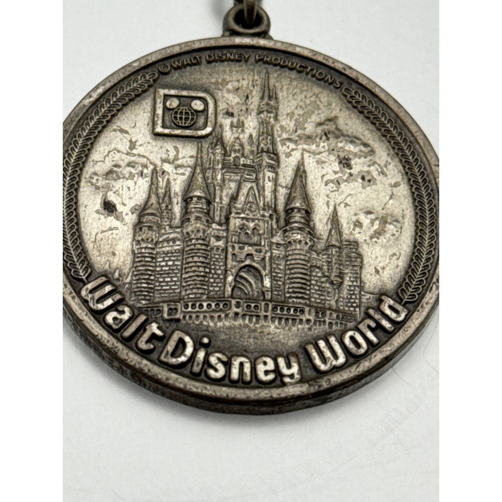 Vintage 1950-1970 USA Disney World Castle and Lands Keychain